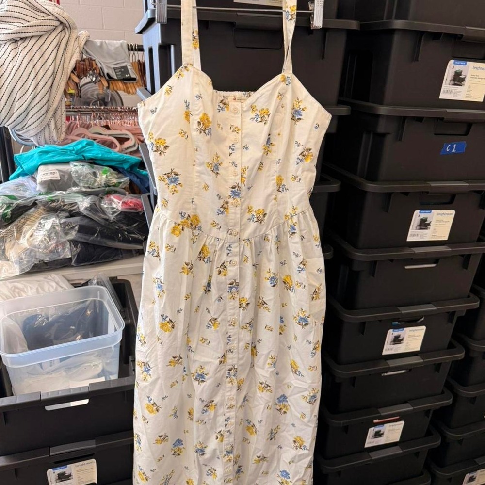 🌼 Floral Button Front Midi Dress 🌼